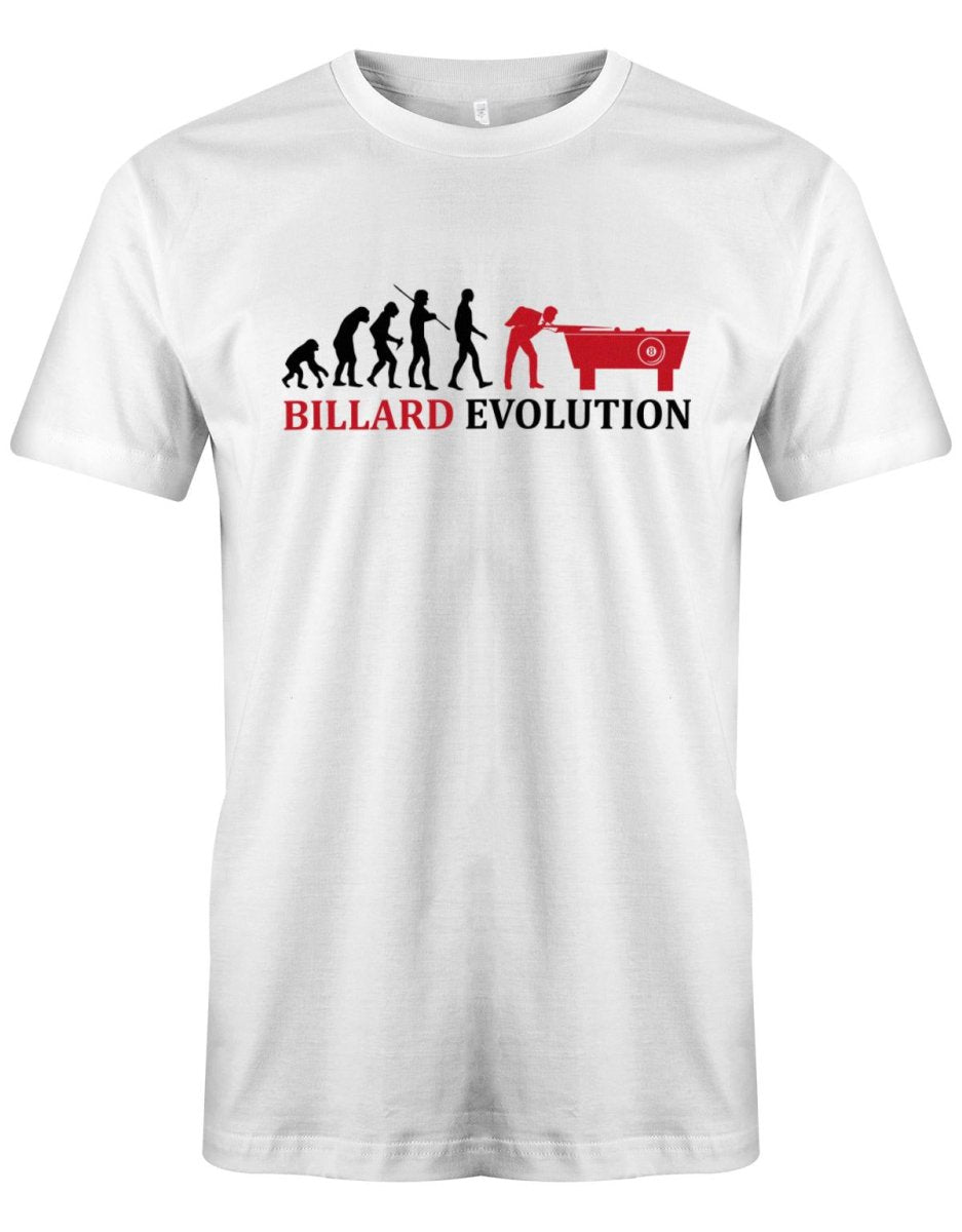 Billard Evolution - Heren T-Shirt - T-Shirt bedrucken mit lustigen Sprüchen bei - myShirtStore