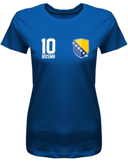 Bosna 10 Wappen - EM WM - Bosnien Fan - Damen T-Shirt - T-Shirt bedrucken mit lustigen Sprüchen bei - myShirtStore