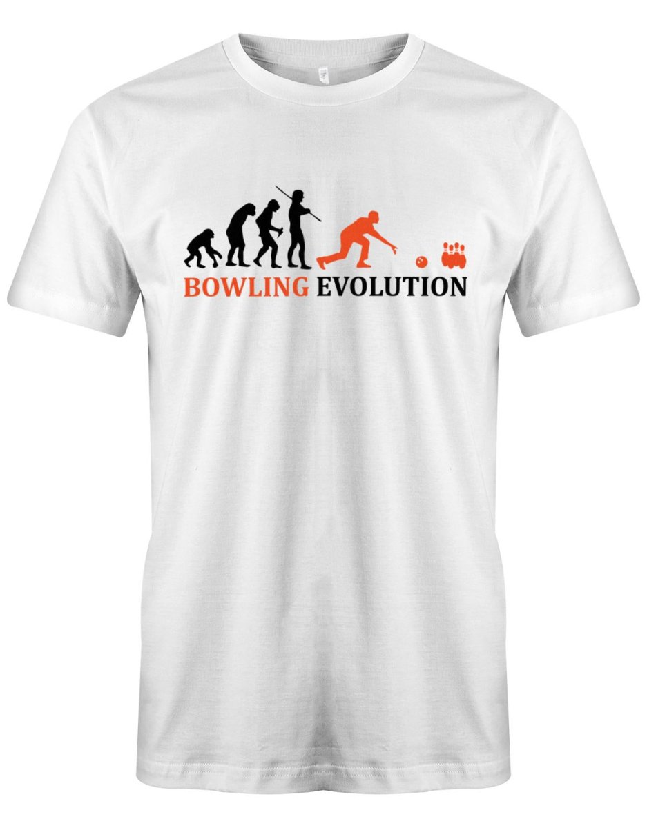 Bowling Evolution - Bowler - Herren T-Shirt - T-Shirt bedrucken mit lustigen Sprüchen bei - myShirtStore