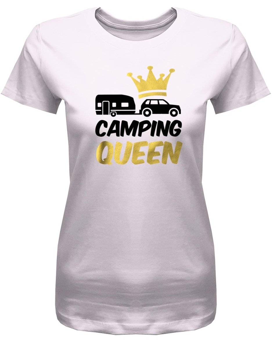 Camping Queen - Damen T-Shirt - T-Shirt bedrucken mit lustigen Sprüchen bei - myShirtStore