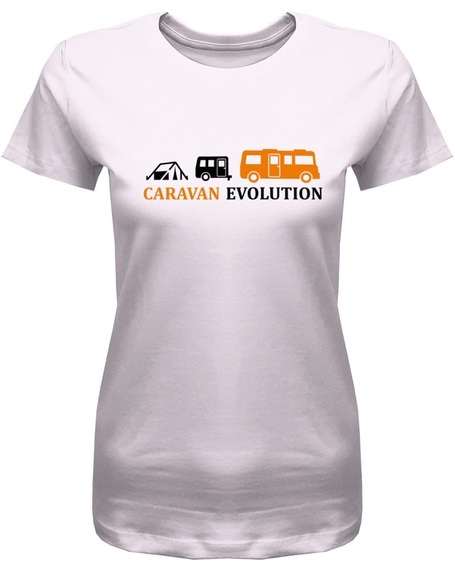 Caravan Evolution - Damen T-Shirt - T-Shirt bedrucken mit lustigen Sprüchen bei - myShirtStore