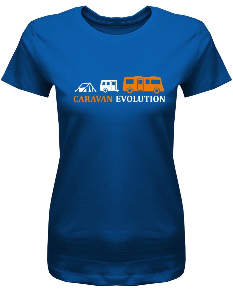 Caravan Evolution - Damen T-Shirt - T-Shirt bedrucken mit lustigen Sprüchen bei - myShirtStore