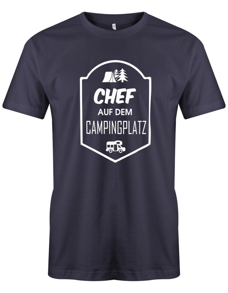 Chef auf dem Campingplatz - Herren T-Shirt - T-Shirt bedrucken mit lustigen Sprüchen bei - myShirtStore