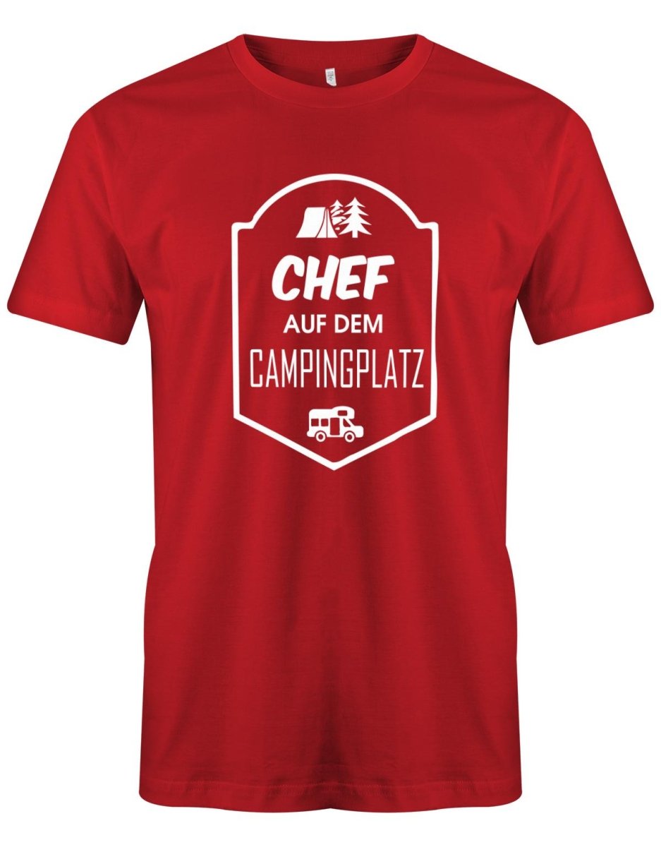 Chef auf dem Campingplatz - Herren T-Shirt - T-Shirt bedrucken mit lustigen Sprüchen bei - myShirtStore