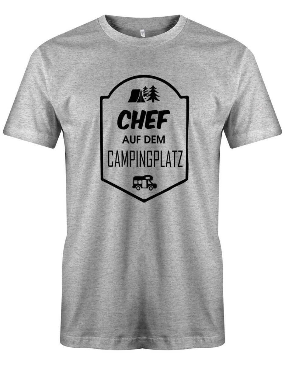 Chef auf dem Campingplatz - Herren T-Shirt - T-Shirt bedrucken mit lustigen Sprüchen bei - myShirtStore