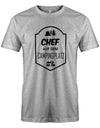 Chef auf dem Campingplatz - Herren T-Shirt - T-Shirt bedrucken mit lustigen Sprüchen bei - myShirtStore