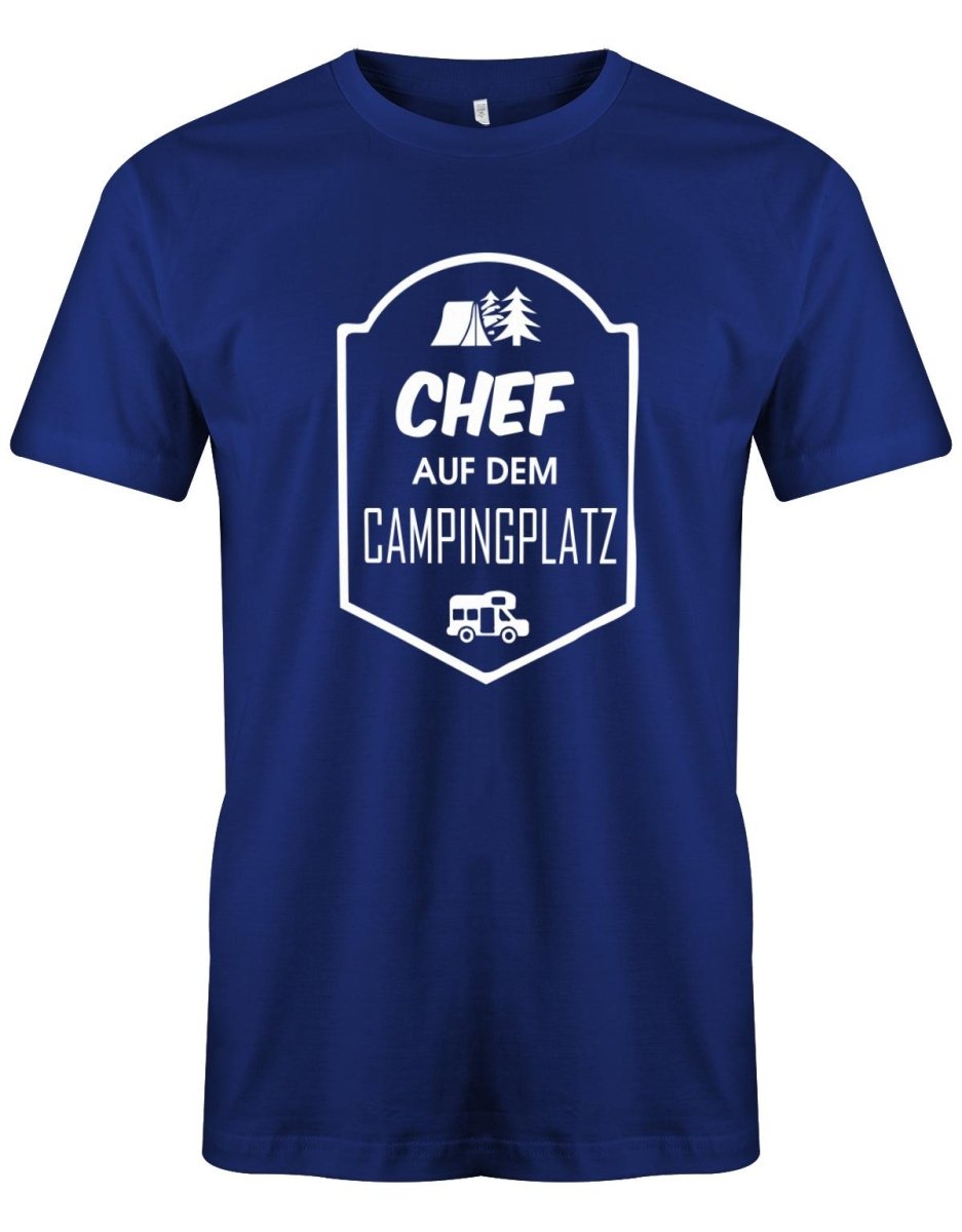 Chef auf dem Campingplatz - Herren T-Shirt - T-Shirt bedrucken mit lustigen Sprüchen bei - myShirtStore