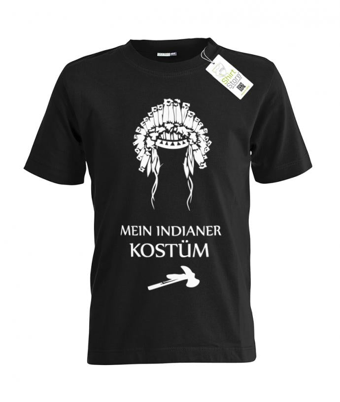 Das ist mein Indianer Kostüm - Kinder T-Shirt Kostüm - T-Shirt bedrucken mit lustigen Sprüchen bei - myShirtStore