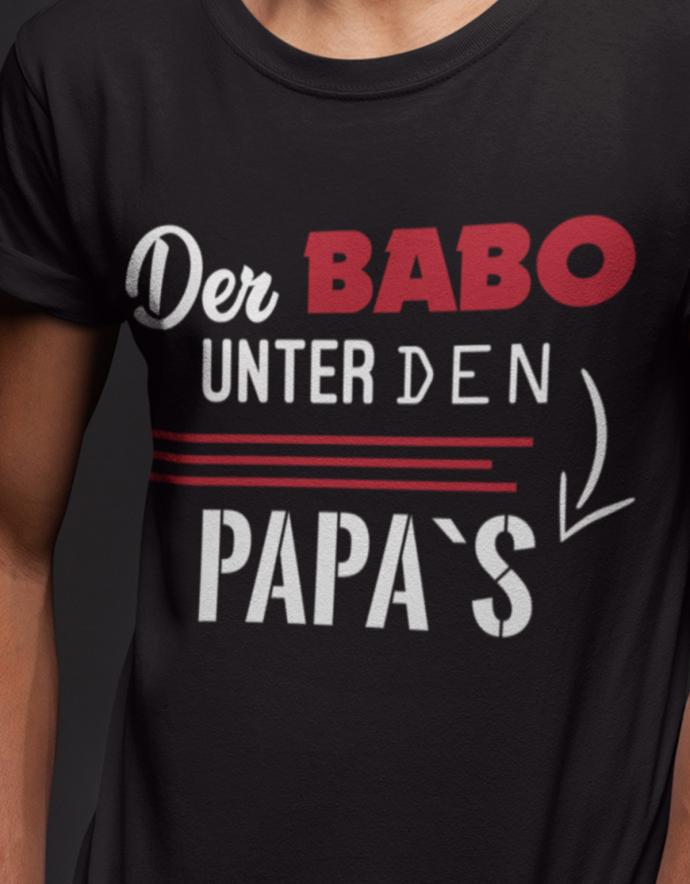 Der Babo unter den Papas - Papa Shirt Herren - T-Shirt bedrucken mit lustigen Sprüchen bei - myShirtStore