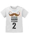 Der kleine Mann ist schon 2 Bart - Geburtstag Shirt 2 - Baby T-Shirt - T-Shirt bedrucken mit lustigen Sprüchen bei - myShirtStore