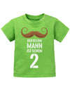 Der kleine Mann ist schon 2 Bart - Geburtstag Shirt 2 - Baby T-Shirt - T-Shirt bedrucken mit lustigen Sprüchen bei - myShirtStore