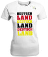 Deutschland 3 mal - EM WM - Fan - Damen T-Shirt - T-Shirt bedrucken mit lustigen Sprüchen bei - myShirtStore