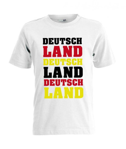 Deutschland 3 mal - EM WM - Fan - Kinder T-Shirt - T-Shirt bedrucken mit lustigen Sprüchen bei - myShirtStore