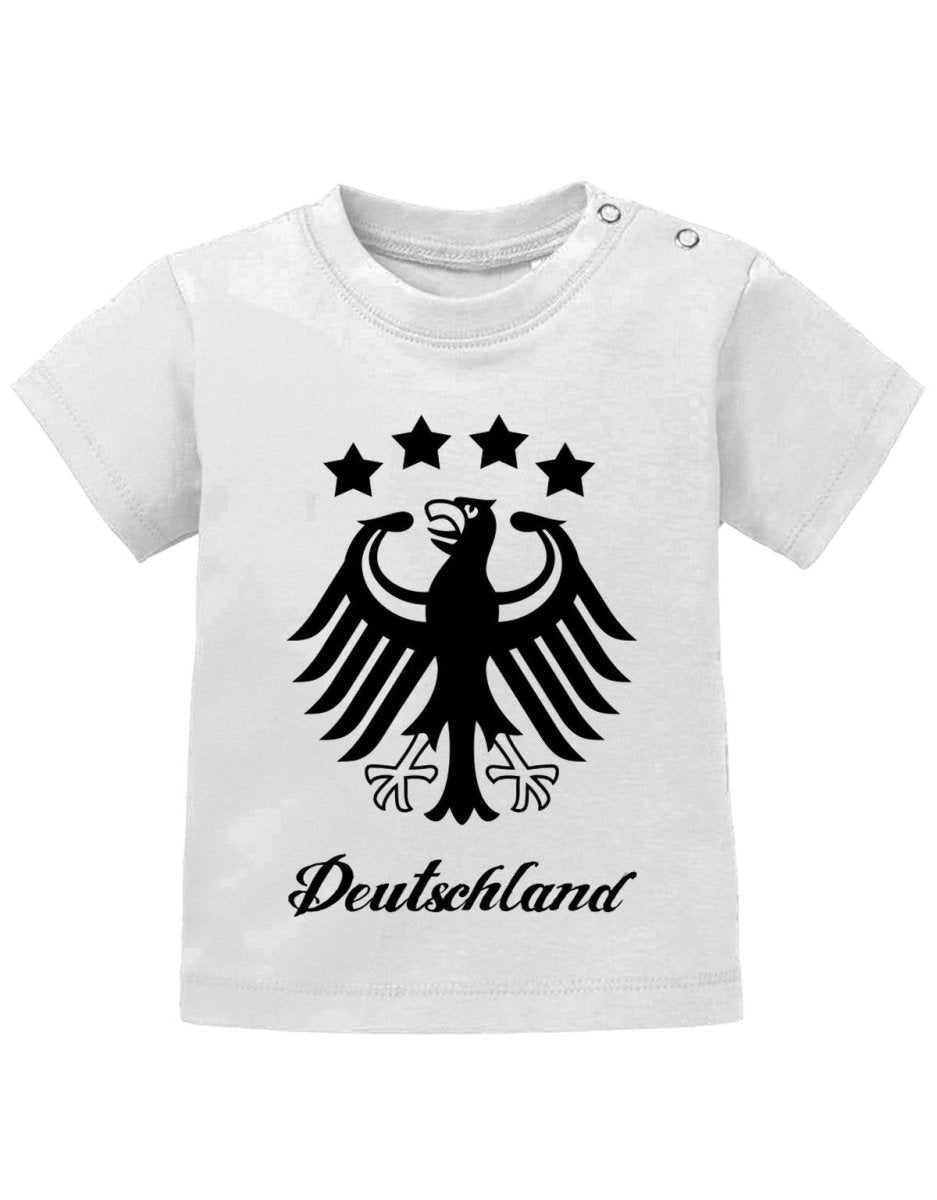 Deutschland Adler 4 Sterne WM - Gold - Fan - Baby T-Shirt - T-Shirt bedrucken mit lustigen Sprüchen bei - myShirtStore