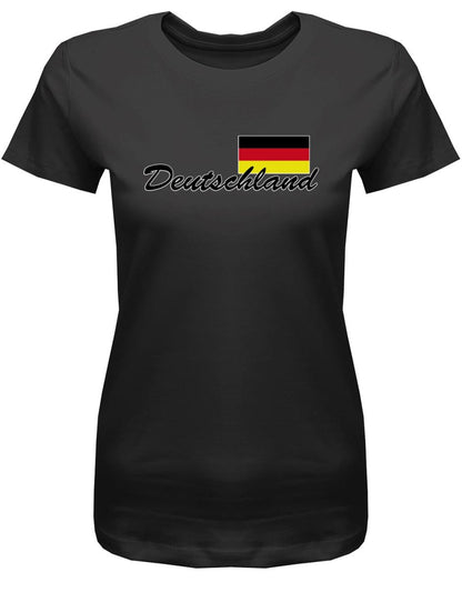 Deutschland Fahne - EM WM - Fan - Damen T-Shirt - T-Shirt bedrucken mit lustigen Sprüchen bei - myShirtStore