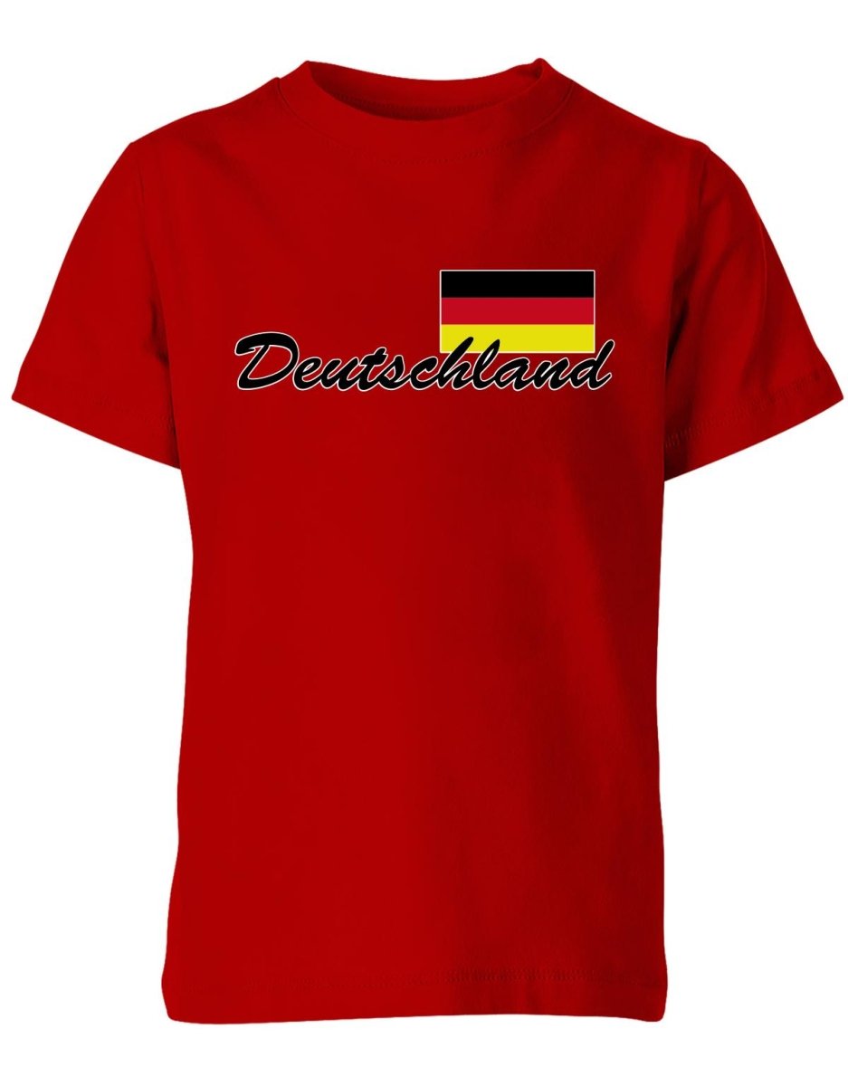 Deutschland Fahne - EM WM - Fan - Kinder T-Shirt - T-Shirt bedrucken mit lustigen Sprüchen bei - myShirtStore