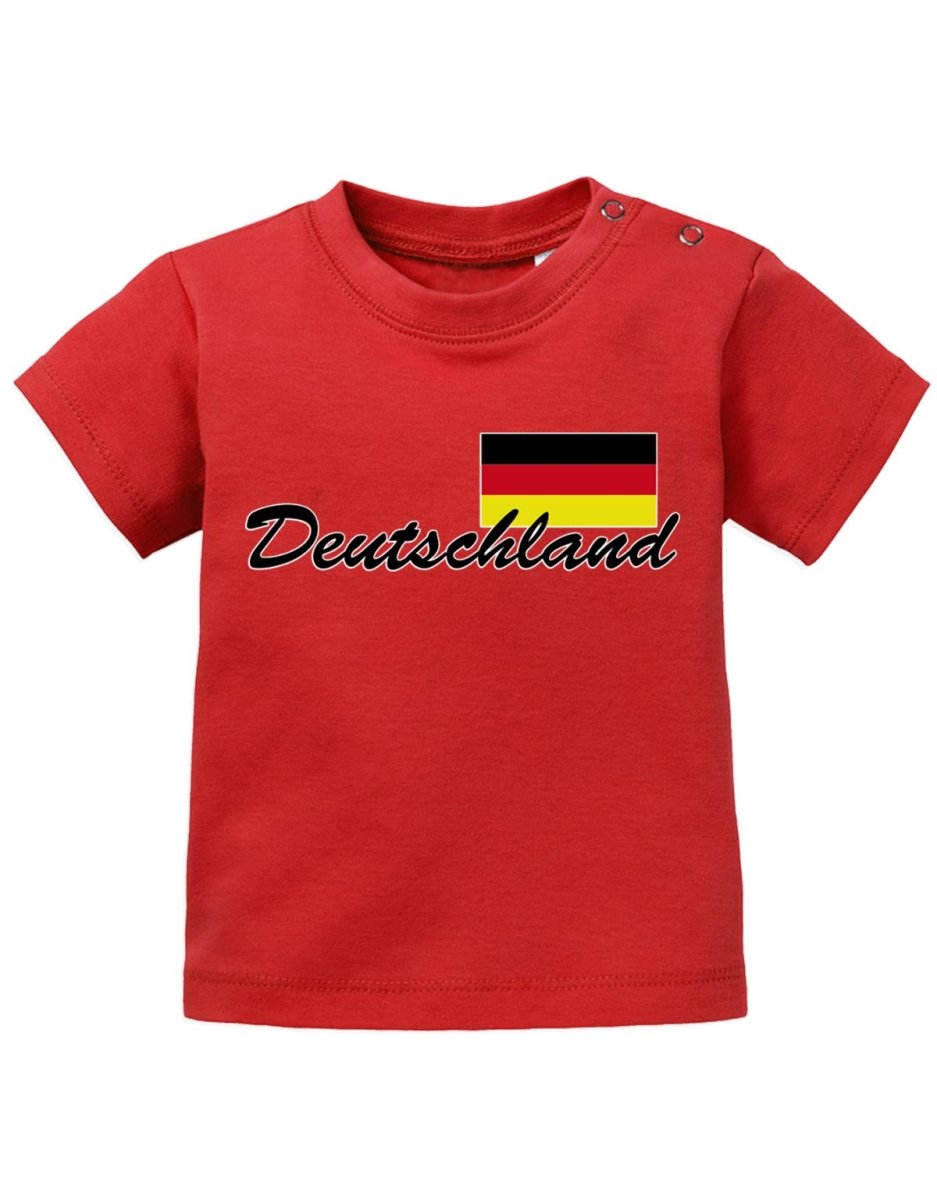 Deutschland Fahne - WM EM - Fan - Baby T-Shirt - T-Shirt bedrucken mit lustigen Sprüchen bei - myShirtStore