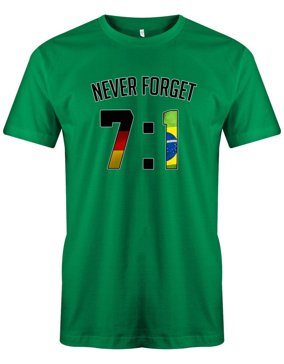 Deutschland Fan Shirt - WM - 7:1 - Never forget - Fan - Herren T-Shirt - T-Shirt bedrucken mit lustigen Sprüchen bei - myShirtStore