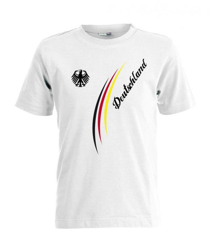 Deutschland Stripes Adler - EM WM - Fan - Kinder T-Shirt - T-Shirt bedrucken mit lustigen Sprüchen bei - myShirtStore