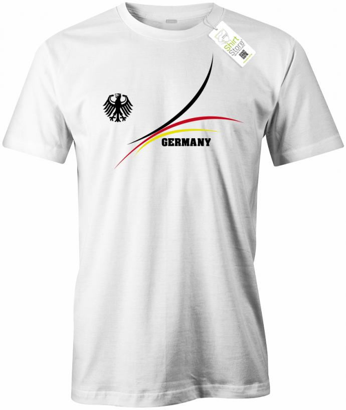 Deutschland Stripes Design - EM WM - Herren T-Shirt - T-Shirt bedrucken mit lustigen Sprüchen bei - myShirtStore