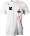 Deutschland Stripes lang - Wunschname und Wunschnummer - Herren T-Shirt - T-Shirt bedrucken mit lustigen Sprüchen bei - myShirtStore