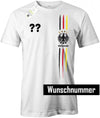 Deutschland Stripes lang - Wunschname und Wunschnummer - Herren T-Shirt - T-Shirt bedrucken mit lustigen Sprüchen bei - myShirtStore