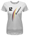 Deutschland Stripes Wunschnummer - EM WM Fan - Damen T-Shirt - T-Shirt bedrucken mit lustigen Sprüchen bei - myShirtStore