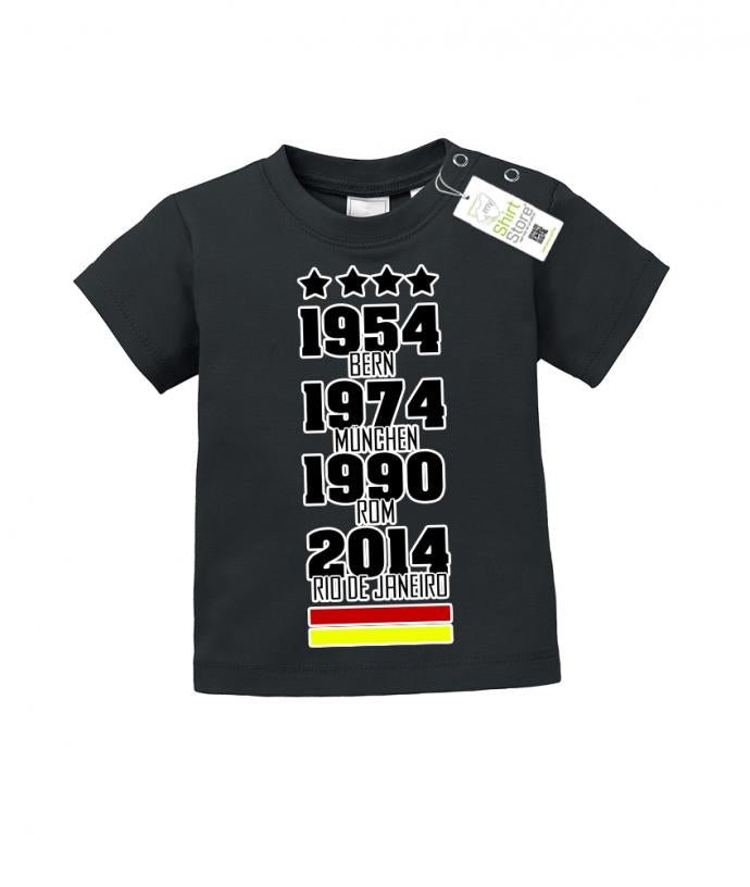 Deutschland WM Siege - 54 74 90 2014 - Fan - Baby T-Shirt - T-Shirt bedrucken mit lustigen Sprüchen bei - myShirtStore