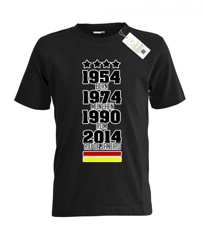 Deutschland WM Siege - 54 74 90 2014 - Fan - Kinder T-Shirt - T-Shirt bedrucken mit lustigen Sprüchen bei - myShirtStore