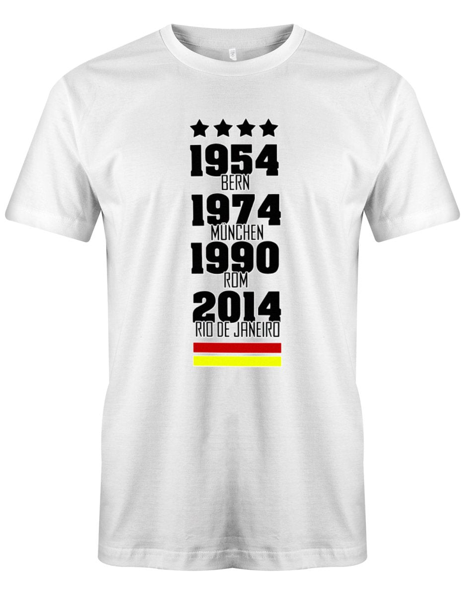 Deutschland WM Siege - 54 74 90 2014 - Herren T-Shirt - T-Shirt bedrucken mit lustigen Sprüchen bei - myShirtStore