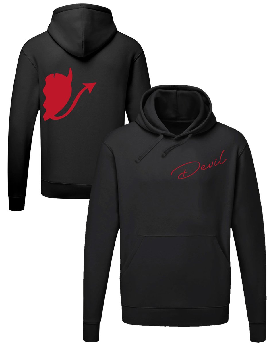 Devil and Angel Teufel und Engel Couple Partner Hoodie