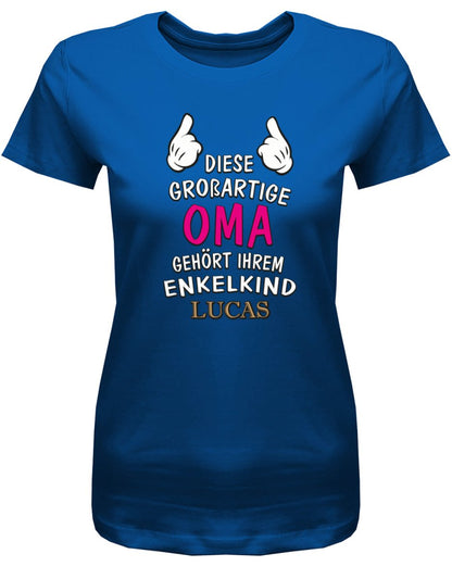 Diese großartige Oma gehört ihrem Enkelkind - Damen T-Shirt - T-Shirt bedrucken mit lustigen Sprüchen bei - myShirtStore