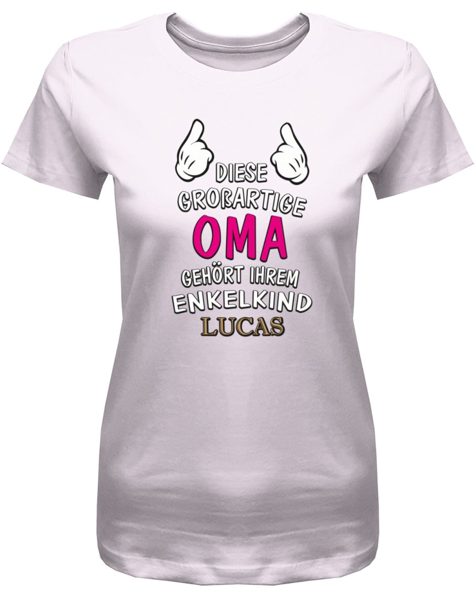 Diese großartige Oma gehört ihrem Enkelkind - Damen T-Shirt - T-Shirt bedrucken mit lustigen Sprüchen bei - myShirtStore