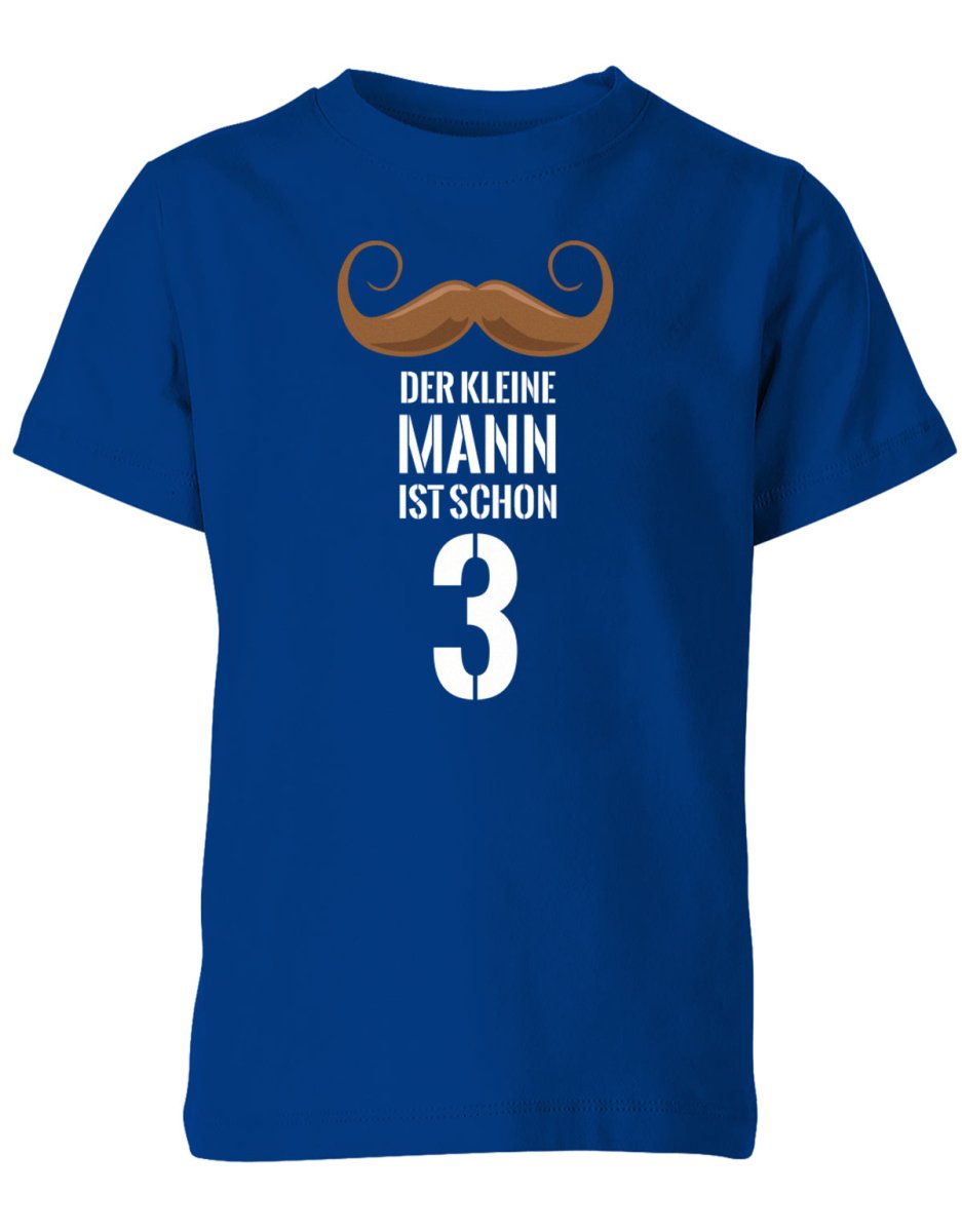 Dieser kleine Mann ist schon 3 Schnurrbart - Kinder T-Shirt - T-Shirt bedrucken mit lustigen Sprüchen bei - myShirtStore