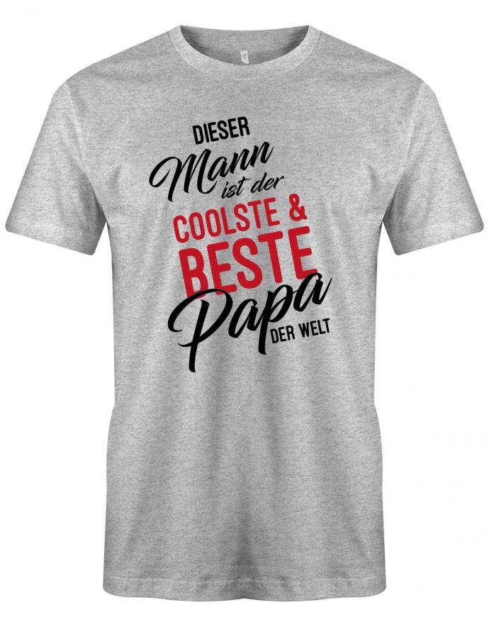 Dieser Mann ist der coolste und beste Papa der Welt - Papa Shirt Herren - T-Shirt bedrucken mit lustigen Sprüchen bei - myShirtStore