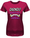 Dirndl ? Brauch ich nicht ich bin nur zum saufen hier - Oktober - Volksfest - Damen T-Shirt - T-Shirt bedrucken mit lustigen Sprüchen bei - myShirtStore