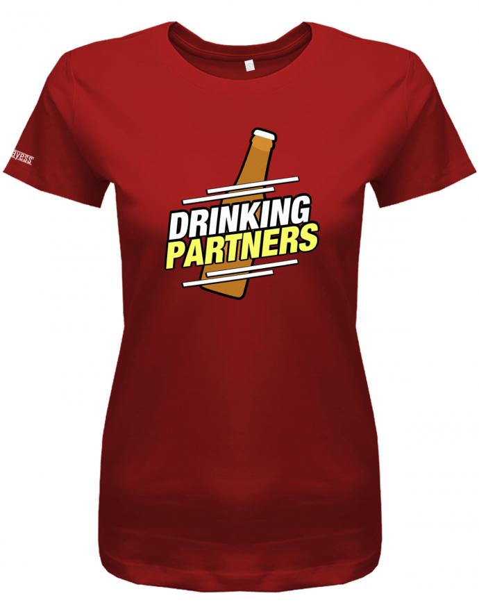 Drinking Partners Bierflasche - Trink Freunde - Damen T-Shirt - T-Shirt bedrucken mit lustigen Sprüchen bei - myShirtStore