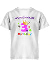 Dritter 3 Birthday mit Wunschname Mädchen - Kinder T-Shirt - T-Shirt bedrucken mit lustigen Sprüchen bei - myShirtStore