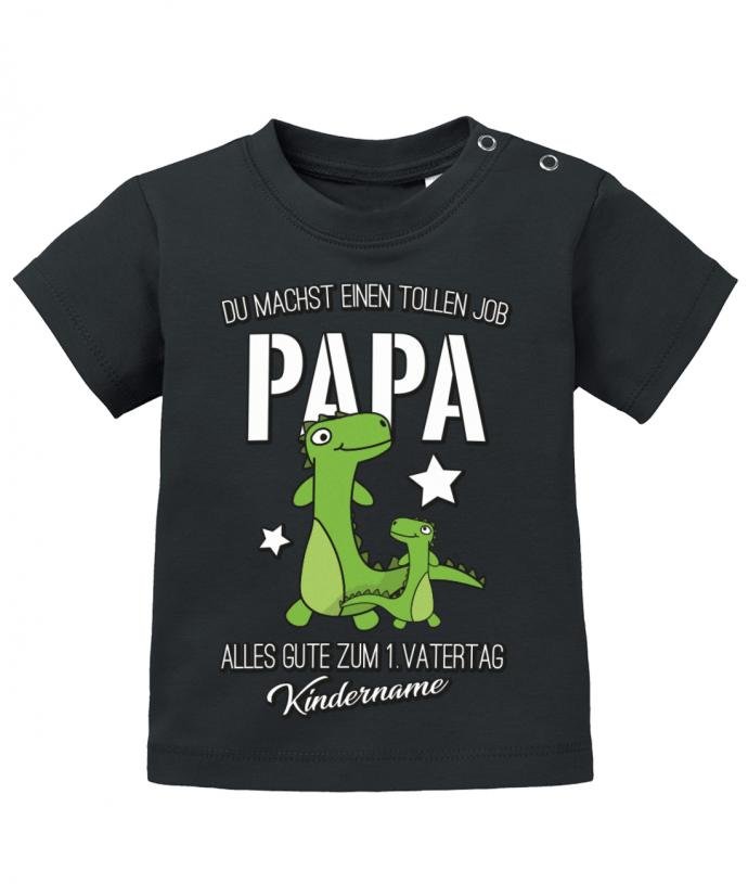 Du machst einen tollen Job Papa - Erster Vatertag - personalisiert mit Name Baby Shirt - T-Shirt bedrucken mit lustigen Sprüchen bei - myShirtStore