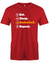 Eat Sleep Basketball Repeat - Herren T-Shirt - T-Shirt bedrucken mit lustigen Sprüchen bei - myShirtStore