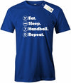 Eat Sleep Handball Repeat - Herren T-Shirt - T-Shirt bedrucken mit lustigen Sprüchen bei - myShirtStore