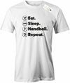 Eat Sleep Handball Repeat - Herren T-Shirt - T-Shirt bedrucken mit lustigen Sprüchen bei - myShirtStore