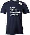 Eat Sleep Handball Repeat - Herren T-Shirt - T-Shirt bedrucken mit lustigen Sprüchen bei - myShirtStore