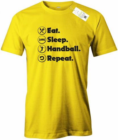 Eat Sleep Handball Repeat - Herren T-Shirt - T-Shirt bedrucken mit lustigen Sprüchen bei - myShirtStore