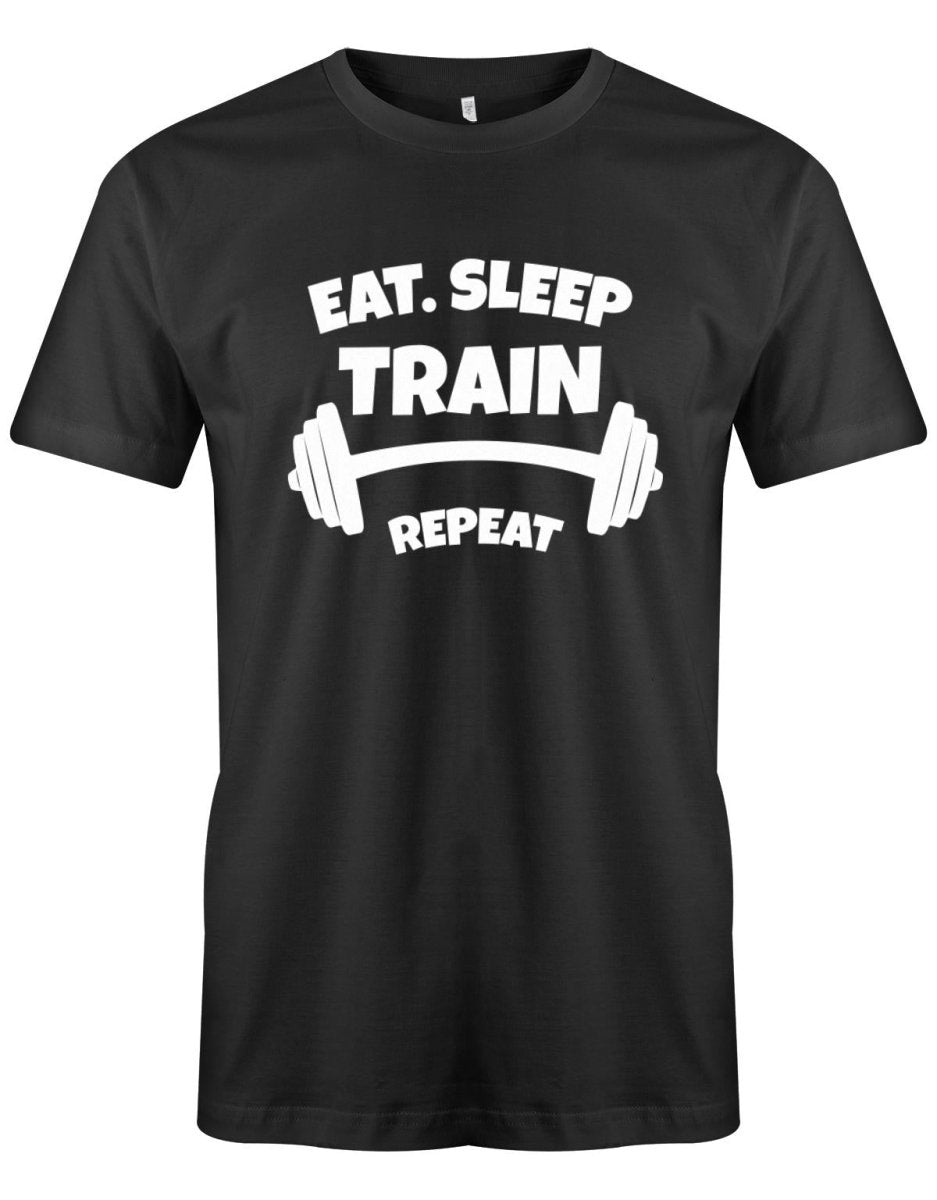 Eat Sleep Train repeat - Bodybuilder - Herren T-Shirt - T-Shirt bedrucken mit lustigen Sprüchen bei - myShirtStore