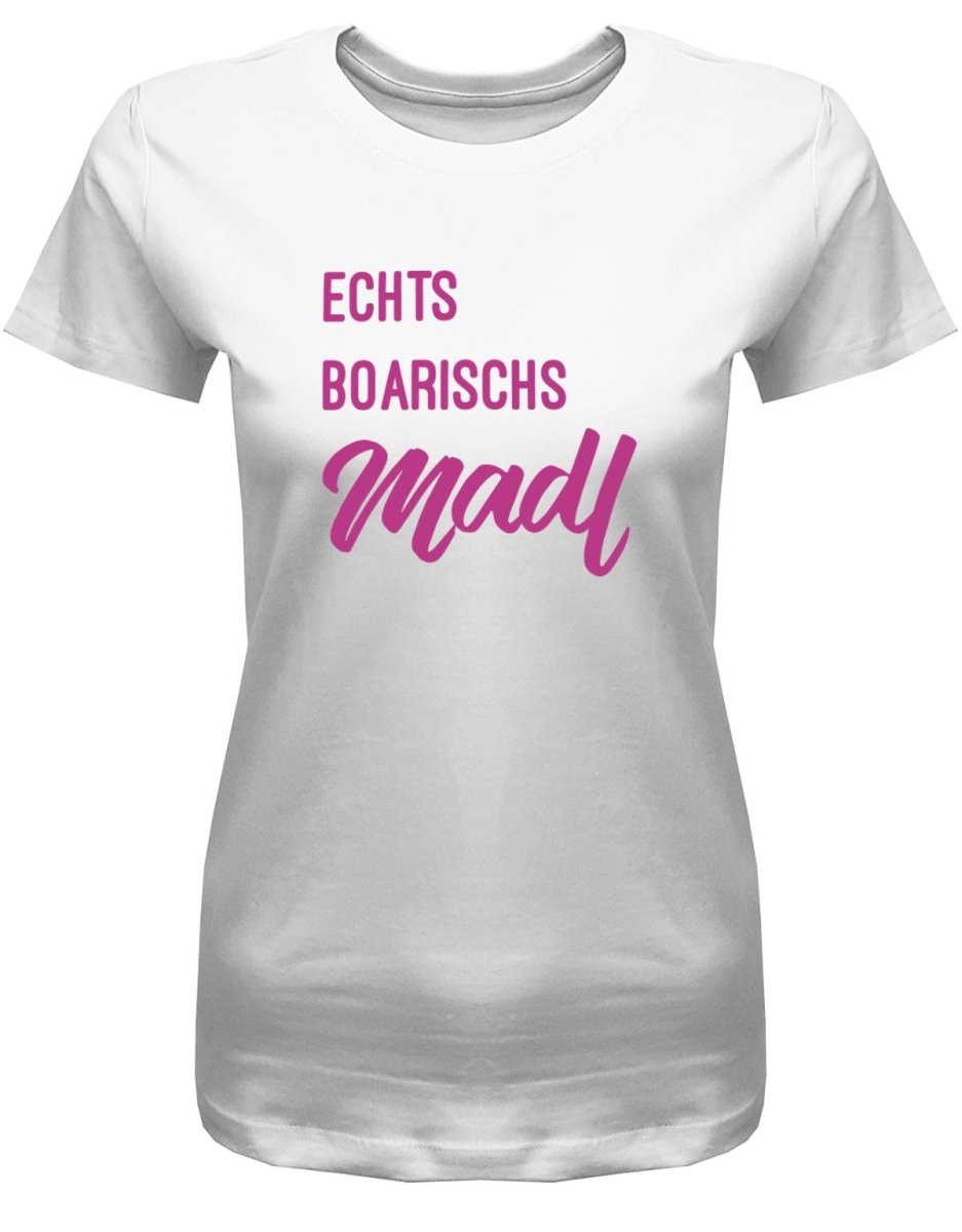 Echts boarischs Madl - Wiesn Trachten Oktoberfest - Damen T-Shirt - T-Shirt bedrucken mit lustigen Sprüchen bei - myShirtStore