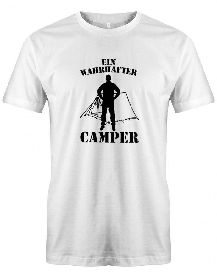 Ein wahrhafter Camper - Camping - Herren T-Shirt - T-Shirt bedrucken mit lustigen Sprüchen bei - myShirtStore