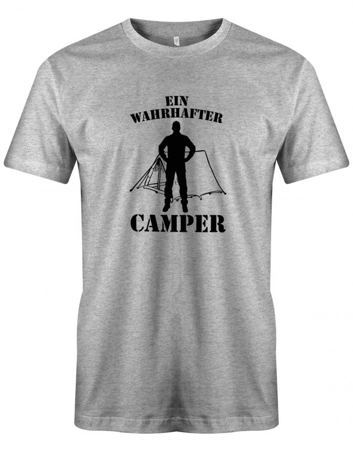 Ein wahrhafter Camper - Camping - Herren T-Shirt - T-Shirt bedrucken mit lustigen Sprüchen bei - myShirtStore