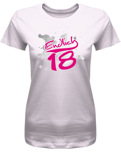 Endlich 18 Splash - 18 Geburtstag Shirt Mädchen - T-Shirt bedrucken mit lustigen Sprüchen bei - myShirtStore