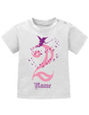 Feen Glitzer 2 Jahre mit Wunschname - Baby T-Shirt - T-Shirt bedrucken mit lustigen Sprüchen bei - myShirtStore